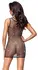 Cottelli PARTY Mesh Dress L with Rhinestone Embellishments, Black Accents