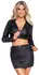 Cottelli PARTY Set Black L - Matte Clubwear Crop Jacket & Mini Skirt