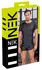 NEK Men's Fitted Shirt 2XL Black & Metallic Blue Mesh-Stripe Design