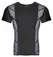 NEK Men's Fitted Shirt 2XL Black & Metallic Blue Mesh-Stripe Design