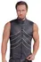 NEK Men's Black Matte Sleeveless Shirt 2XL with Chains and Stand-Up Collar