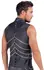 NEK Men's Black Matte Sleeveless Shirt 2XL with Chains and Stand-Up Collar
