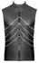 NEK Black Matte Sleeveless Shirt S with Chains and Stand-Up Collar