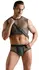 Svenjoyment Men's Black Glam Mesh Pants L - Sparkling Front, Stretch Fit