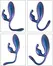 Sweet Smile Metallic Flexible Double Silicone Dual-Action System 22.5cm