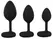 ANOS RC Vibrating Plug Set - 3 Sizes, Waterproof, Silicone, Black