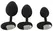 ANOS RC Vibrating Plug Set - 3 Sizes, Waterproof, Silicone, Black