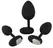 ANOS RC Vibrating Plug Set - 3 Sizes, Waterproof, Silicone, Black