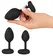 ANOS RC Vibrating Plug Set - 3 Sizes, Waterproof, Silicone, Black