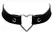 Cottelli ACCESSOIRES Black Heart Adjustable Choker 31-42 cm