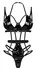 Obsessive Keira Lise Black Strap Body L/XL Adjustable Vinyl Accents