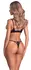 Obsessive Keira Lise Vinyl Bra & Thong Set L/XL Black Shiny Finish