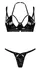 Obsessive Keira Lise Vinyl Bra & Thong Set L/XL Black Shiny Finish