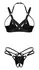 Obsessive Keira Lise Vinyl Open Cup Set Black L/XL Adjustable Straps