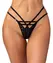 Obsessive Keira Lise Black Vinyl Strap String 2XL/3XL, Adjustable Fit