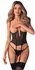 Obsessive Euphori Corset L/XL Black Transparent Adjustable Design