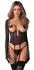Obsessive Euphori Corset L/XL Black Transparent Adjustable Design