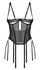Obsessive Euphori Open Cup Corset S/M, Black Mesh, Adjustable Fit