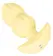 Cuties Vibrating Plug Yellow - Compact Silicone Model, 7 Modes, 8 cm