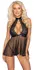 kissable Babydoll L/XL Black - Lace & Powernet Nightwear Set