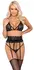 Kissable Suspender Lingerie Set Lace Black L/XL Adjustable Fit