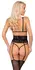 Kissable Lace Lingerie Set with Suspender Belt Black S/M