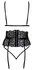 Kissable Lace Lingerie Set with Suspender Belt Black S/M