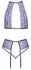Kissable Lingerie Set L/XL - Lavender Lace, Adjustable Suspender Belt