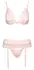 Kissable L/XL Rose Lace Bra & Suspender Belt Set - Adjustable Comfort