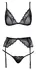 Kissable Lace Lingerie Set S/M - Wireless Bra & Adjustable Suspender Belt
