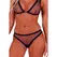 PASSION Belissana Blue L/XL - Elegant Sheer Bra & Thong Set with Lace Detail
