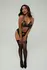 Christine Axelle Black 3-Piece Lace Bra Set with Decorative Openings L-XL
