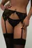 Christine Axelle Black 3-Piece Lace Bra Set with Decorative Openings L-XL