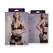 Christine Axelle Black 3-Piece Lace Bra Set with Decorative Openings L-XL