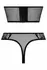 NEK Underbust Half Corset & Tiara Thong Set, Faux Leather, Lace, M