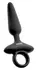 ANOS Flexible Vibrating Silicone Plug 15 cm with Ring Handle Black