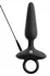 ANOS Flexible Vibrating Silicone Plug 15 cm with Ring Handle Black