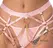 Bad Kitty Rose Harness Set Adjustable S-L Elegant Chains Pink