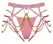 Bad Kitty Rose Harness Set Adjustable S-L Elegant Chains Pink
