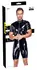 Black Level Men's Vinyl Short Playsuit M - Shiny Finish & 3-Way Zip