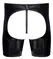 Black Level Men's Vinyl Chaps S Shiny Anatomic Design Black