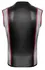 NEK Sleeveless Matte Shirt L Black-Red with Mesh and Zipper Accent