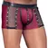 NEK Men's Matte Red Pants with Mesh Sides & Silver Studs, Size M