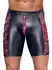 NEK Men's Matte Look Pants L with Red Stripes, Chains & Cargo Pocket