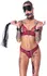 Bad Kitty Premium Chain Bondage Set 6-Piece Black & Gold Adjustable Kit