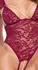 Cottelli Lingerie Body Pearls L - Bordeaux Lace Bodysuit with Pearls