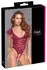 Cottelli Lingerie Body M Bordeaux Red Lace with Removable Pearls