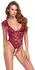 Cottelli Lingerie Body M Bordeaux Red Lace with Removable Pearls