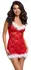 Cottelli Lingerie X-Mas Chemise S/M, Red Lace, Adjustable Straps