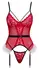 Cottelli LINGERIE X-Mas Basque L/XL - Festive Lace & Powernet Set